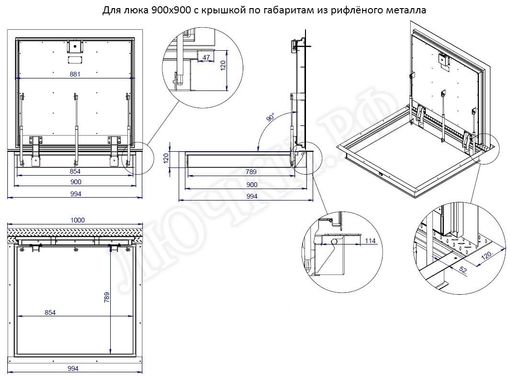 Напольный люк Противопожарный EI60 600*1100 Напольный люк Противопожарный EI60 600*1100