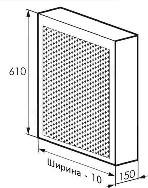Радиаторный экран С перфорацией Цветок Металлический верх 290*610 Радиаторный экран С перфорацией Цветок Металлический верх 290*610