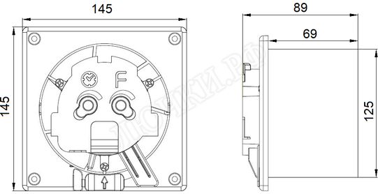 Вытяжной вентилятор airRoxy DTS, серый, 01-164 Вытяжной вентилятор airRoxy DTS, серый, 01-164