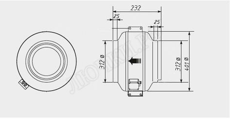Канальный вентилятор Vent NK 315 Канальный вентилятор Vent NK 315