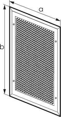 Решетка металлическая с перфорацией Кружок накладная Решетка металлическая с перфорацией Кружок накладная